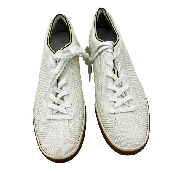 Rothy's Women's Lace Up Knit Lowtop Flat Sneakers Shoes Vanilla Size 9 NWOT - Picture 4 of 9